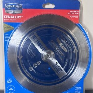 CENTURY DRILL & TOOL 08216 10" 180T Cenalloy Circular Saw Blade